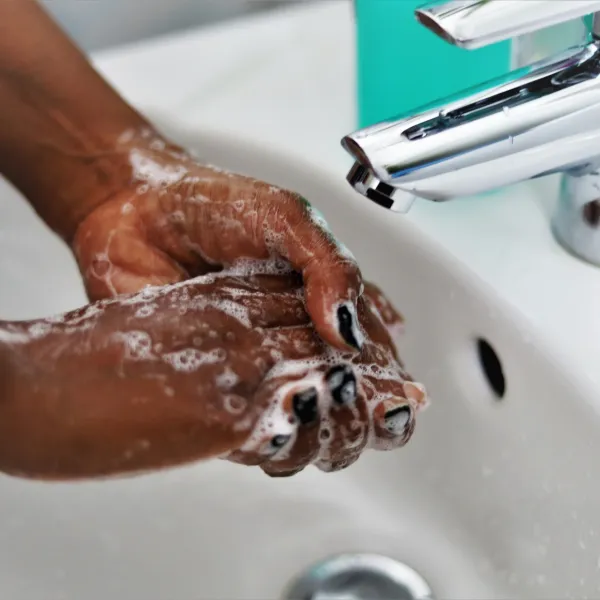 Handen wassen