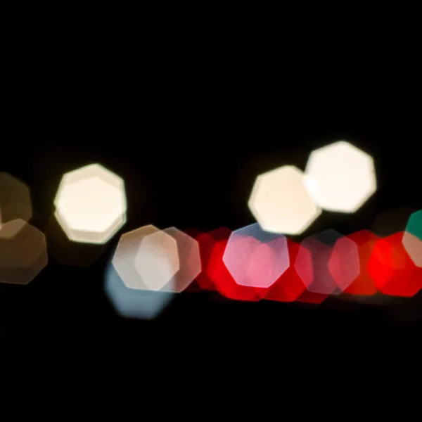 wazige lichtjes in het donker